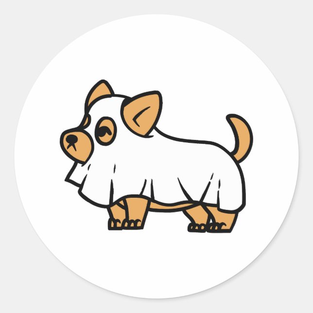 Spooker Halloween-Hund Runder Aufkleber (Vorderseite)