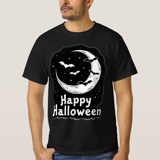 Spooker Nachtflug: Halloween-Fledermäuse - Crescen T-Shirt (Vorderseite)