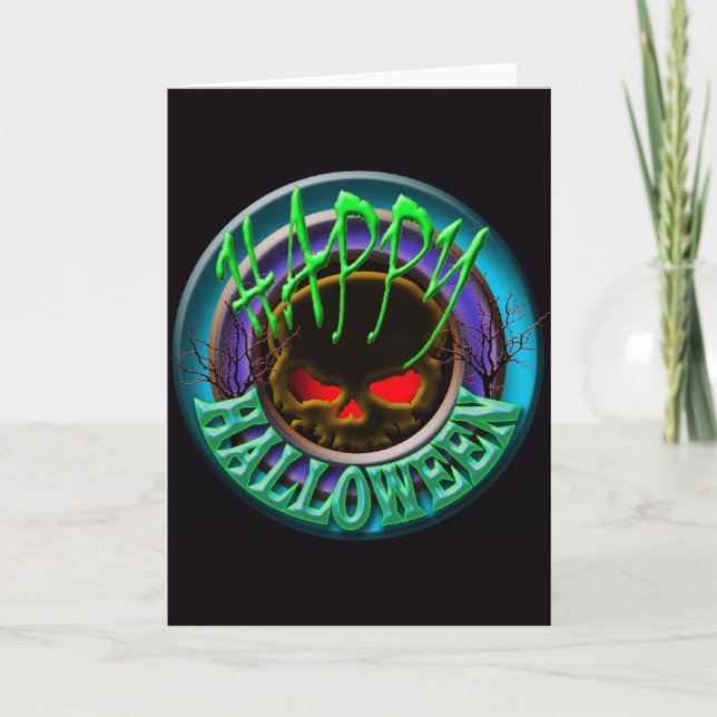 Spooker Schädelhals Karte (Vorderseite)