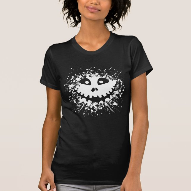 Spooker Spritzer Halloween Pumpkin-Gesicht T-Shirt (Vorderseite)