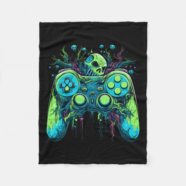 Spookes Cool Gaming-Controller-Videospiel 1 Fleecedecke (Vorderseite)