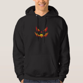 Spookes Halloween-Dämonengesicht brennt Hoodie