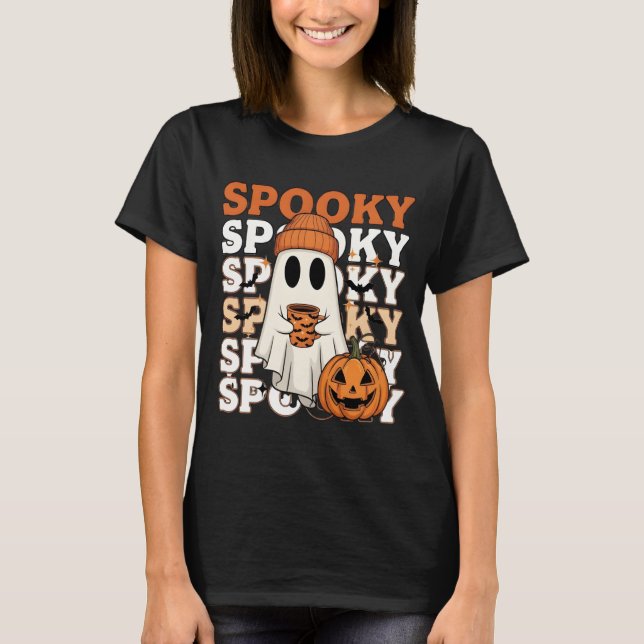 Spookes Halloween-Design T-Shirt (Vorderseite)