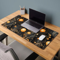 Spookes Halloween-Flair abstrakt orange und schwar
