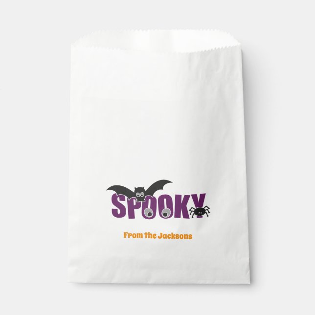 Spookes Halloween-Goodie-Taschen mit Fledermäusen Geschenktütchen (Vorderseite)