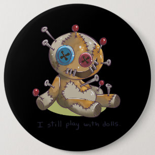 Spookes Halloween I Voodoo Puppe, mit dem ich noch Button