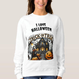 Spookes Halloween mit Gespenstern und Kürbis Sweatshirt
