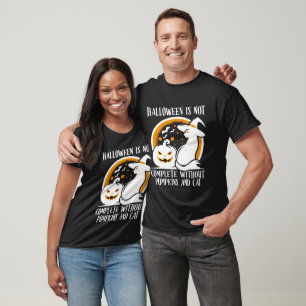 Spookes Halloween mit witziger schwarzer Katze und T-Shirt