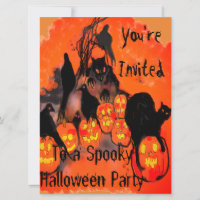Spookes Halloween-Party Goblins Pumpkins Blackbird