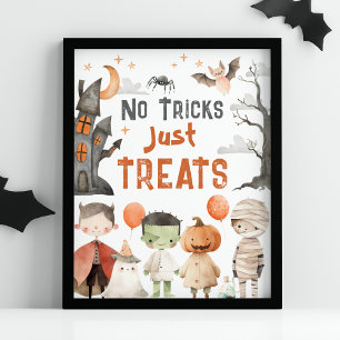 Spookes Halloween-Party ohne Tricks nur Leckereien Poster
