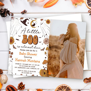 Spookes Halloween Vintages Baby Dusche Party Foto Einladung