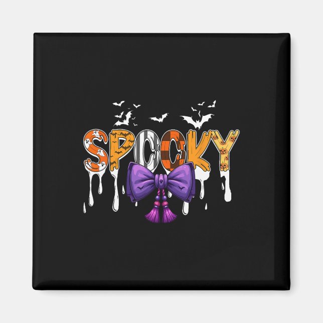 Spookes Kostüm Bow Krawatte Buntes Kostüm Hallowee Magnet (Vorne)
