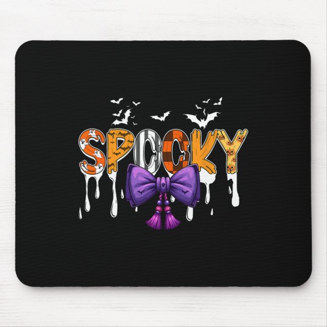 Spookes Kostüm Bow Krawatte Buntes Kostüm Hallowee Mousepad (Vorne)