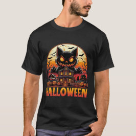 Spookes Monster Cat Spuk House Halloween T-Shirt