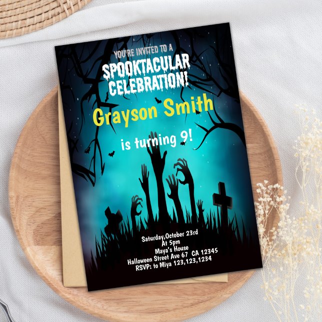 Spookes Niedliches Halloween-Party Einladungskarte Einladung (Halloween Halloween Cards)