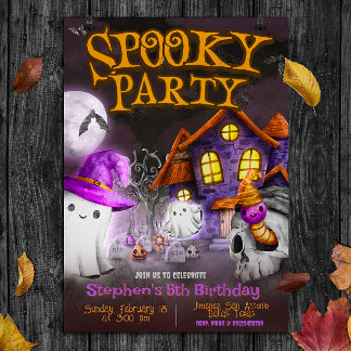 Spookes Party - Halloween zum Geburtstag Einladung