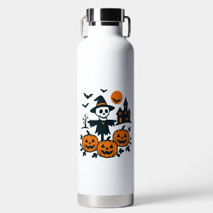 Spookes Skelettschareck und Spuk Hausnacht Trinkflasche