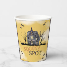 Spookes Spuk Haus Halloween-Party Papieraufkleber