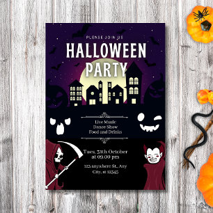 Spookes Spuk Village & Monsters Halloween-Party Einladung