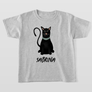 Spookes und Niedliches Schwarzes Katzen Halloween T-Shirt
