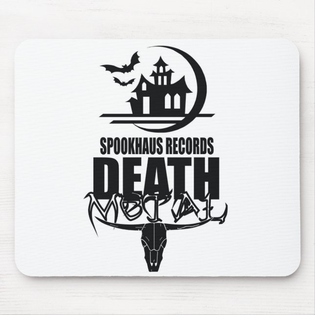 Spookhaus Plattenen-Todesmetalllogo Mousepad (Vorne)
