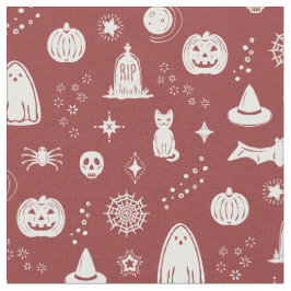 Spookie-Dinge-Muster - Ruby + Schneemaschine Stoff