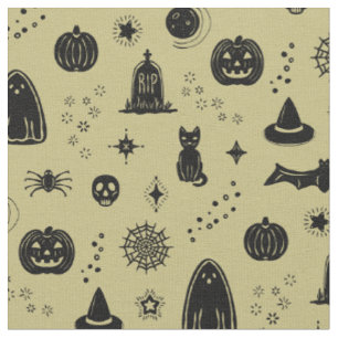 Spookie Things Muster - Gold + Kohle Stoff