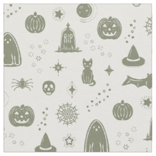 Spookie Things Muster - Salbei + Wein Stoff