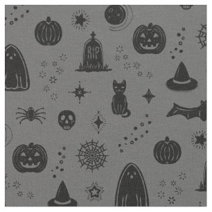 Spookie Things Muster - Schiefer + Kohle Stoff