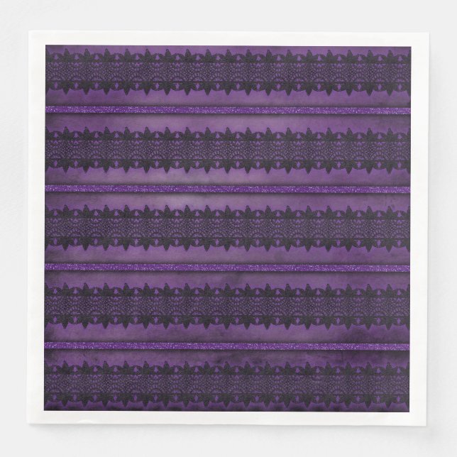 SPOOKING LILA LACE SEHEN HALLOWEEN PATTERN SERVIETTE (Vorderseite)