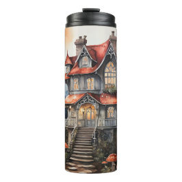 Spookke Hütte Kern Spuk Mushroom House Pastel Thermosbecher
