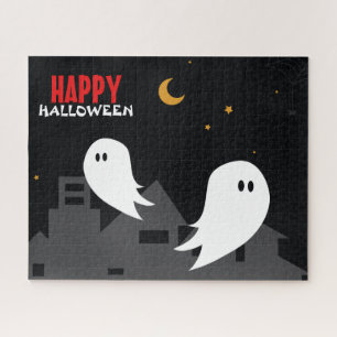 Spookoker Geisterstadt zwischen Cartoon Puzzle