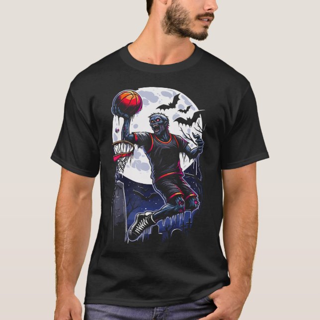 Spookoky Basketball Halloween Basketball Spieler K T-Shirt (Vorderseite)