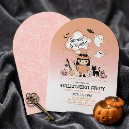 Spooks & Spells Halloween-Party Arch Rosa ID1325 Einladung