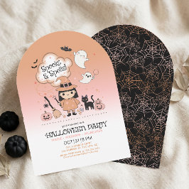 Spooks & Spells Halloween-Party Arch Schwarz ID132 Einladung