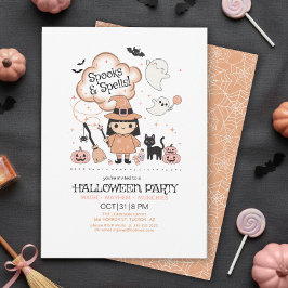 Spooks & Spells Halloween-Party Orange ID1325 Einladung