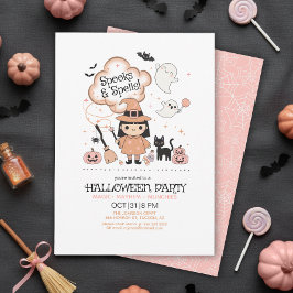 Spooks & Spells Halloween-Party Pink ID1325 Einladung