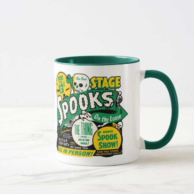 Spookshow Plakat-Kunst - Gespenster auf dem losen Tasse (Rechts)