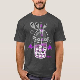 Spookszene Ghos-Tea Spooky Boba Emo Goth Alt Purpl T-Shirt
