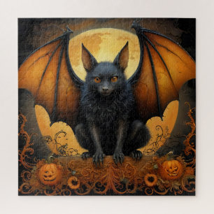 Spooktacular beängstigende Halloween-Tiere in Tarn Puzzle
