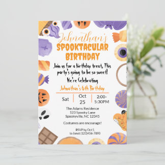 "Spooktacular Birthday" Halloween Party Einladung