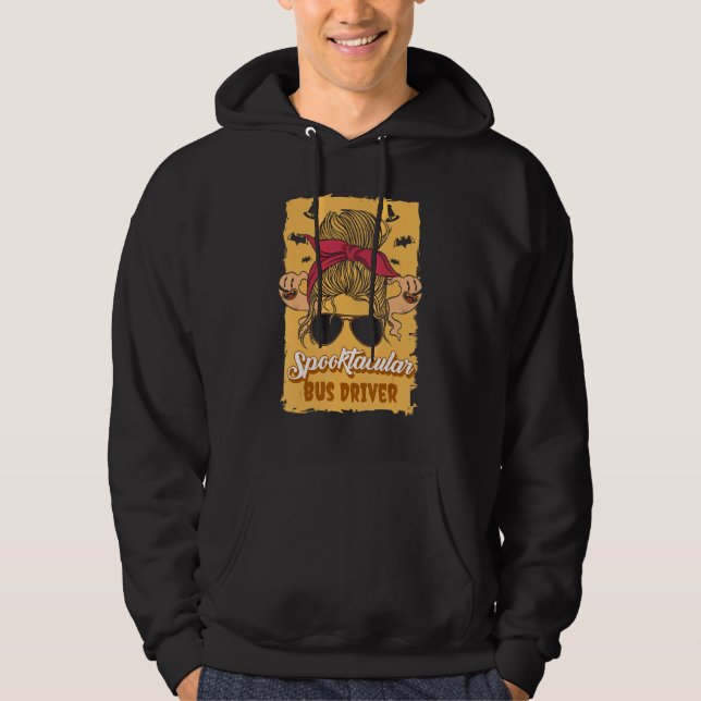 Spooktacular Bus Driver Halloween Hoodie (Vorderseite)