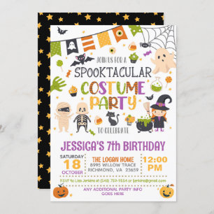 Spooktacular Costume Party Halloween Geburtstag -  Einladung
