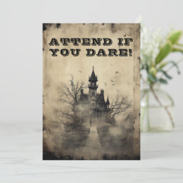 Spooktacular Creepy Mansion Halloween-Party Einladung