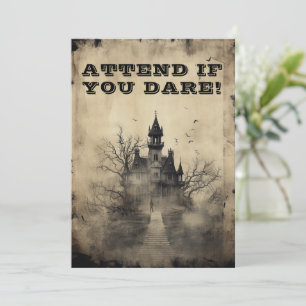 Spooktacular Creepy Mansion Halloween-Party Einladung