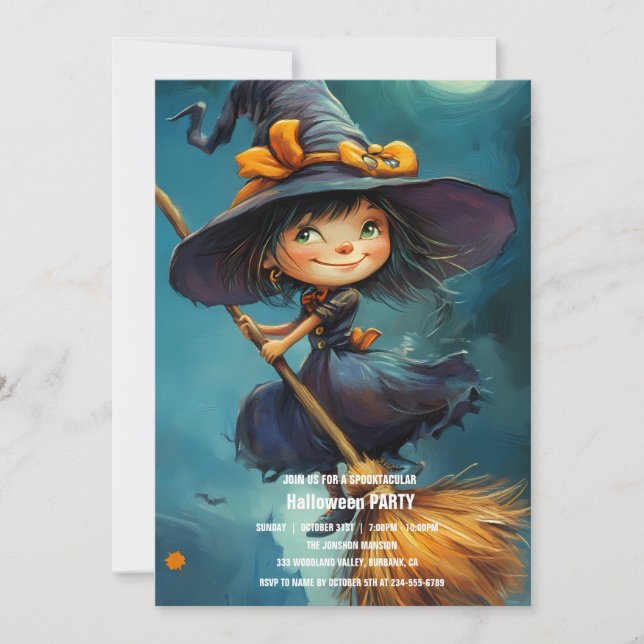 Spooktacular Dark Spuk House Halloween-Party I Einladung (Vorderseite)