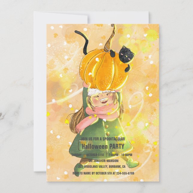 Spooktacular Dark Spuk House Halloween-Party I Einladung (Vorderseite)