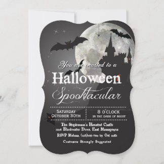 Spooktacular Eerie Dunkle Nacht Halloween-Party Einladung