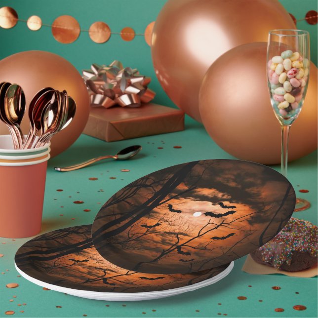 Spooktacular Full Moon Costume Party Pappteller (Multi)