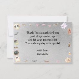 Spooktacular Geburtstagskinder Party Dankeskarte